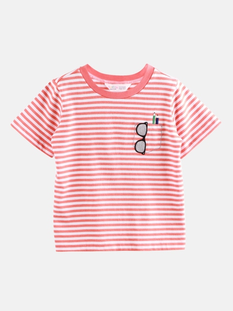 

Beebay Boys Orange Striped V-Neck T-shirt