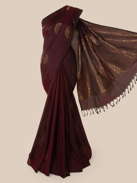 

Pothys Maroon Woven Design Silk Cotton Saree