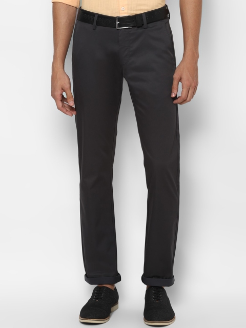 

Allen Solly Men Grey Slim Fit Solid Regular Trousers