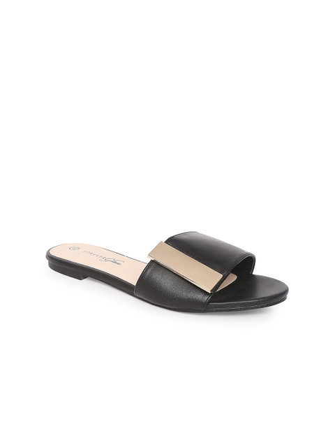 

Forever Glam by Pantaloons Women Black Colourblocked Mules Flats