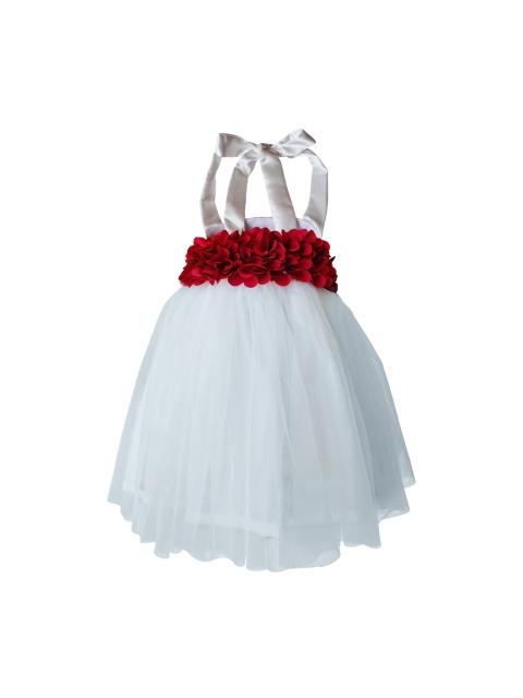 

Faye White Applique Net Dress