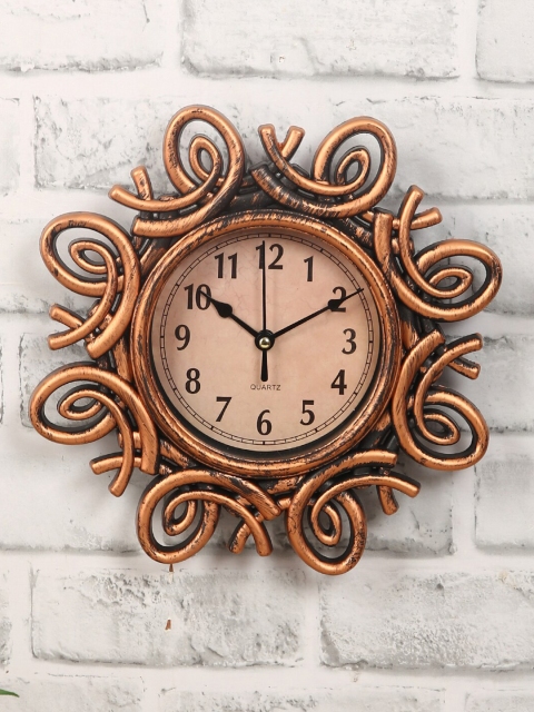 

House Of Accessories Copper-Toned & Black Vintage Wall Clock