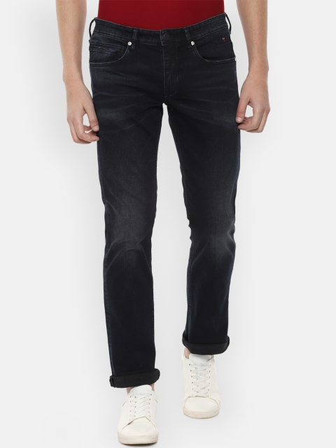 Louis Philippe Jeans Men Black Slim Fit Light Fade Jeans