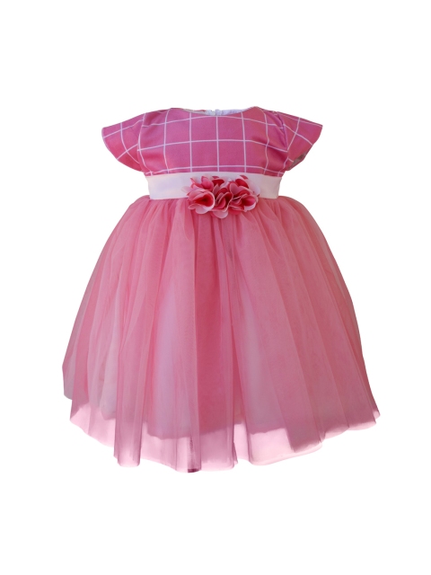 

Faye Pink Checked Net Dress