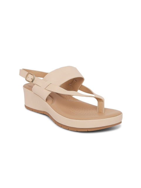 

Forever Glam by Pantaloons Women Cream-Coloured Solid Wedges