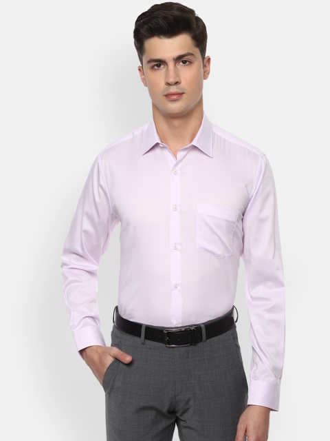 

Van Heusen Men Pink Regular Fit Self Design Cotton Formal Shirt