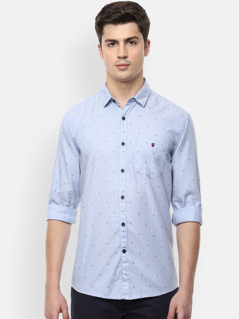

Louis Philippe Sport Men Blue & Red Slim Fit Printed Casual Shirt