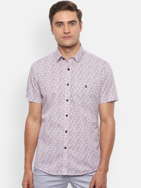 

Louis Philippe Sport Men Purple & White Slim Fit Printed Casual Shirt
