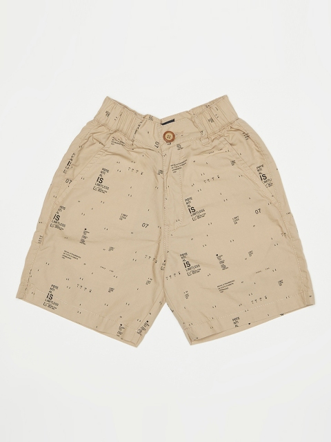 

Octave Boys Beige Printed Regular Fit Regular Shorts