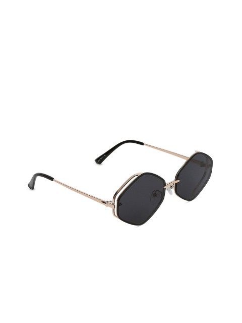

20Dresses Women Black Lens & Gold-Toned Oval Sunglasses SG0413