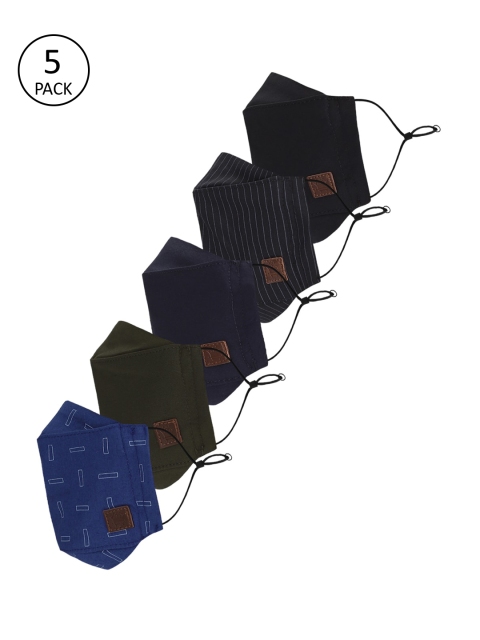 

Louis Philippe Men Pack Of 5 Assorted 3-Ply Origami Reusable Cotton Protective Outdoor Masks