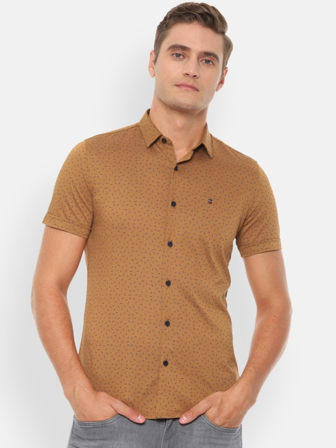 

Louis Philippe Sport Men Brown & Blue Slim Fit Printed Casual Shirt