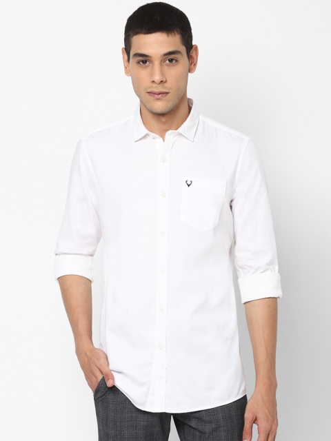 

Solly Jeans Co. Men White Regular Fit Solid Casual Shirt