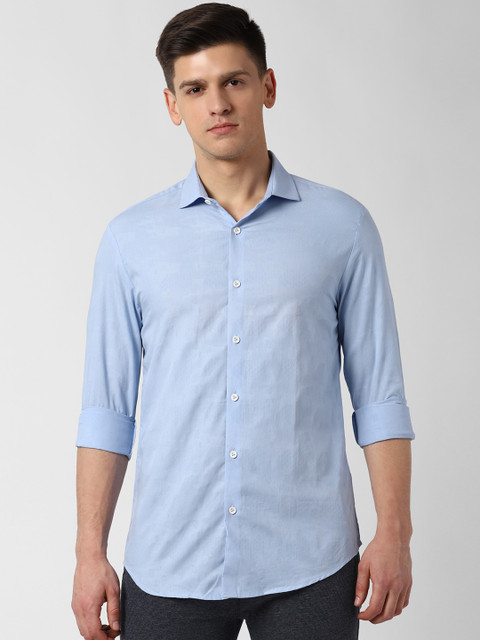 

Peter England Men Blue Slim Fit Solid Casual Shirt