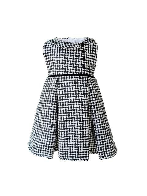

Faye Black & White Checked Pleated Dress
