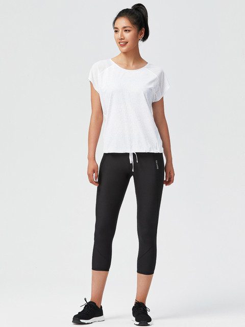 

Domyos By Decathlon Women Black Solid Ankle-Length Leggings