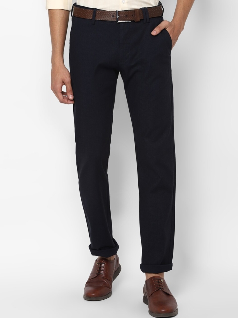 

Allen Solly Men Navy Blue Slim Fit Solid Regular Trousers