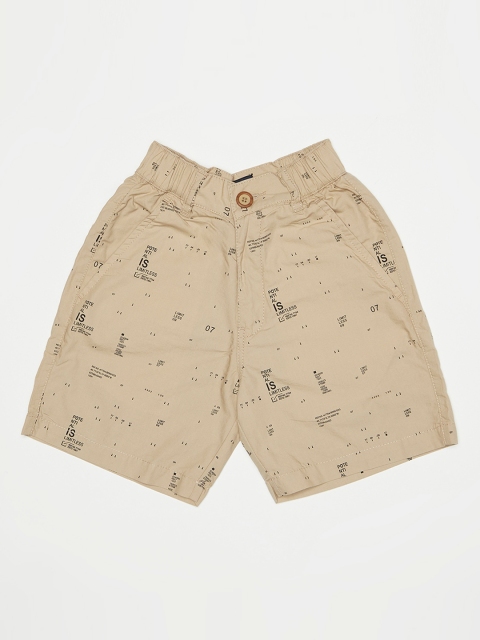 

Octave Boys Beige Printed Regular Fit Regular Shorts