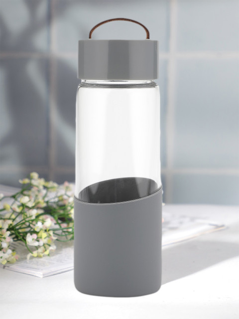

YOYOSO Pack of 2 Grey Glass Bottle With Silicon Cover 420ml