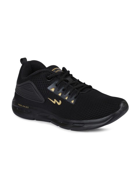 

Campus Men Black Mesh Running Shoes