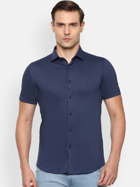 

Louis Philippe Sport Men Navy Blue Slim Fit Checked Casual Shirt