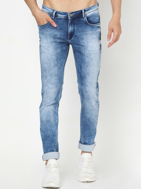 

Rex Straut Jeans Men Blue Tapered Fit Heavy Fade Jeans