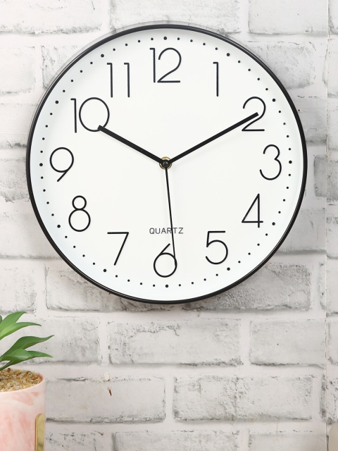 

House Of Accessories White & Black Contemporary Wall Clock
