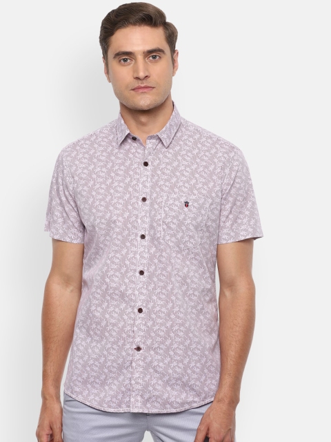 

Louis Philippe Sport Men Purple & White Slim Fit Printed Casual Shirt