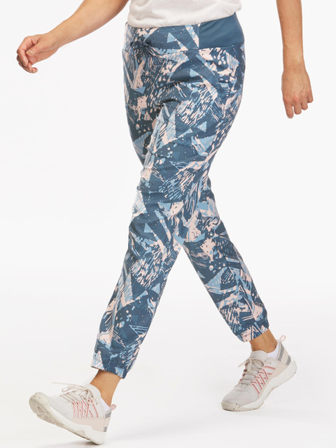 

Quechua By Decathlon Women Blue & Beige Regular Fit Printed Regular Trousers