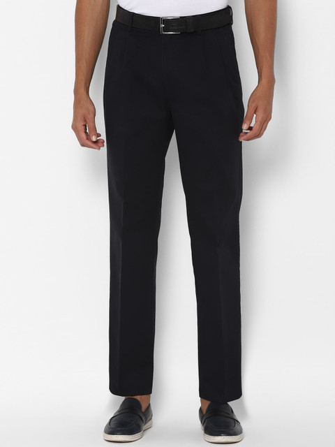 

Allen Solly Men Black Regular Fit Solid Regular Trousers