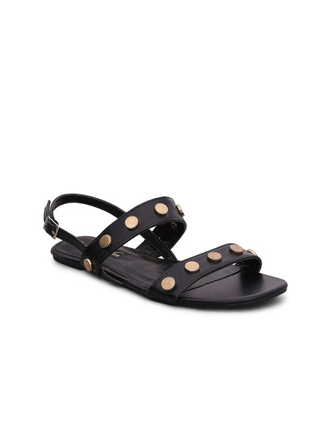 

Forever Glam by Pantaloons Women Black Embellished Open Toe Flats