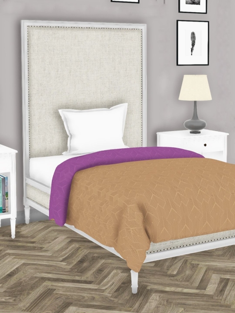 

BIANCA Purple & Beige Geometric AC Room 150 GSM Single Bed Comforter