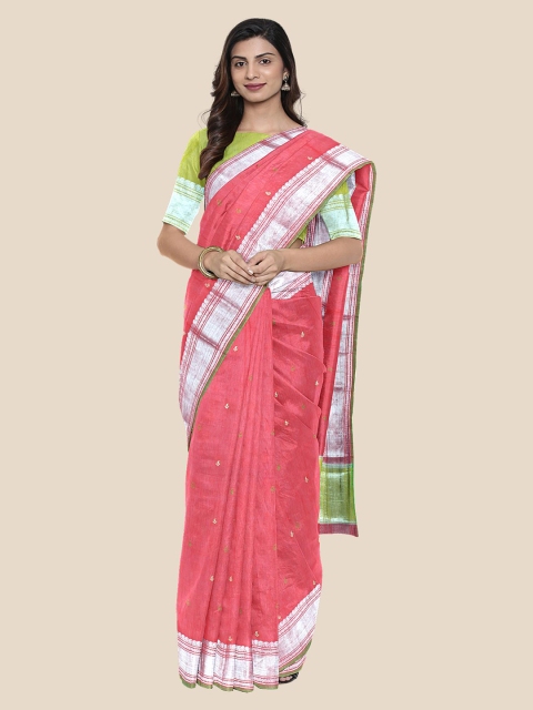 

KLM Fashion Mall Pink Woven Design Silk Cotton Saree