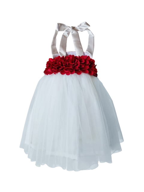 

Faye White Applique Net Dress