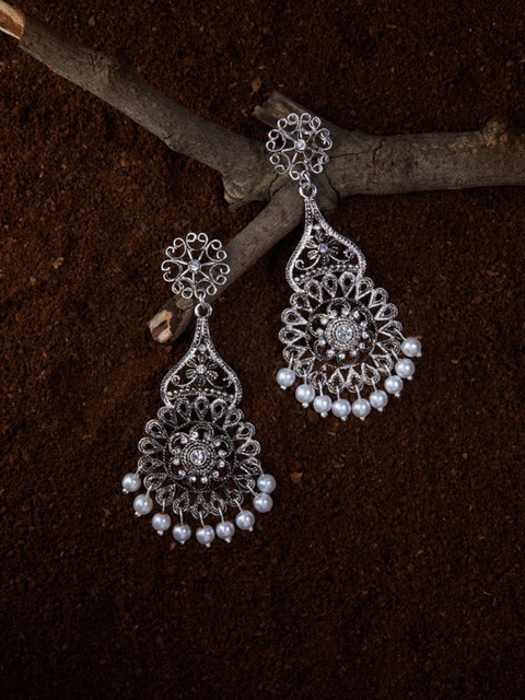 

Accessorize Silver-Toned Contemporary Drop Earrings
