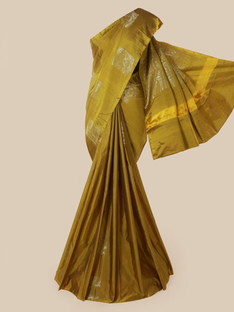 

Pothys Mustard Brown Woven Design Silk Cotton Saree