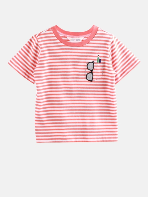 

Beebay Boys Orange Striped V-Neck T-shirt