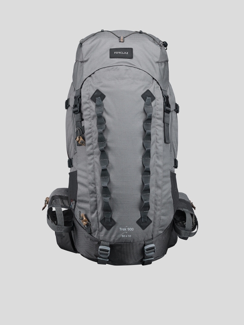 

FORCLAZ By Decathlon Men Grey Trekking Backpack with Compression Straps