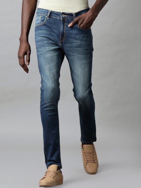 

Blue Saint Men Navy Blue Skinny Fit Light Fade Mid- Rise Jeans