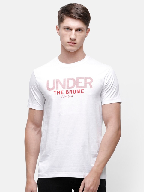 

Classic Polo Men White Printed Round Neck T-shirt