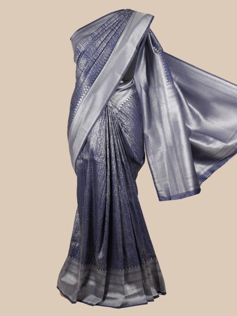 

Pothys Navy Blue Pure Silk Woven Design Banarasi Saree