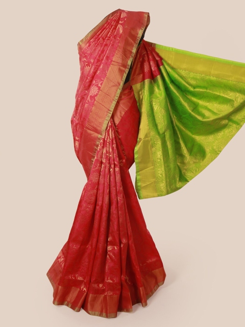 

Pothys Pink Pure Silk Woven Design Mysore Silk Saree