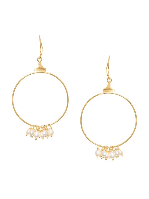 

INDYA Gold-Plated Circular Hoop Earrings