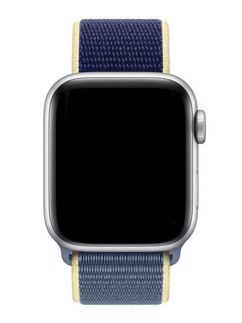 

macmerise Unisex Blue Woven Nylon Single-Piece Apple Watch Strap