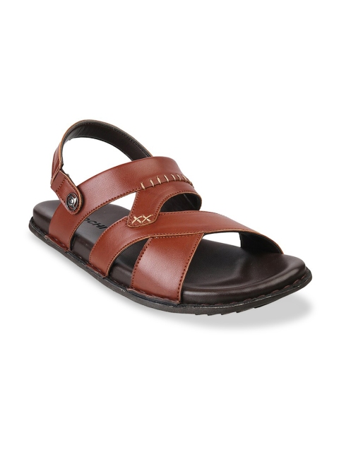 

XESS by iD Men Tan Brown Leather Comfort Sandals