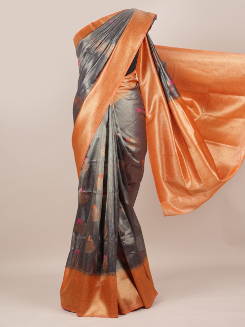 

Pothys Grey Printed Pure Silk Saree