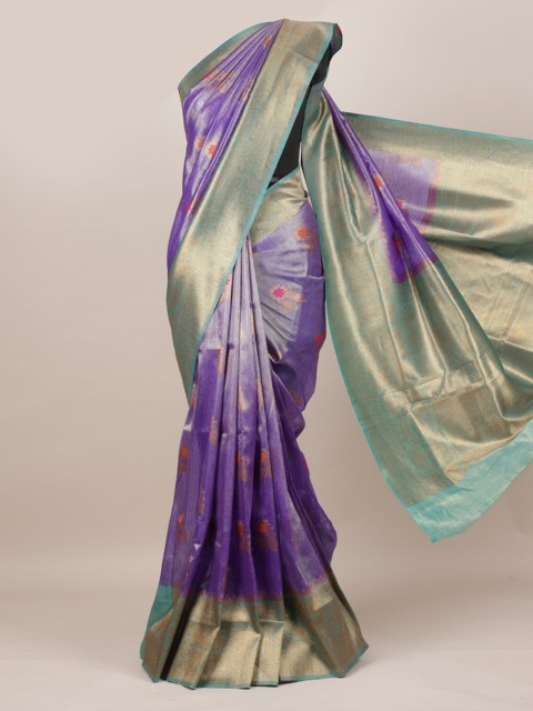 

Pothys Purple Woven Design Pure Silk Saree