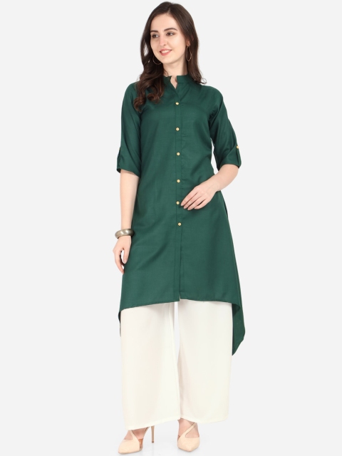 

SAADHVI Women Green Regular A-Line Kurta with Palazzos