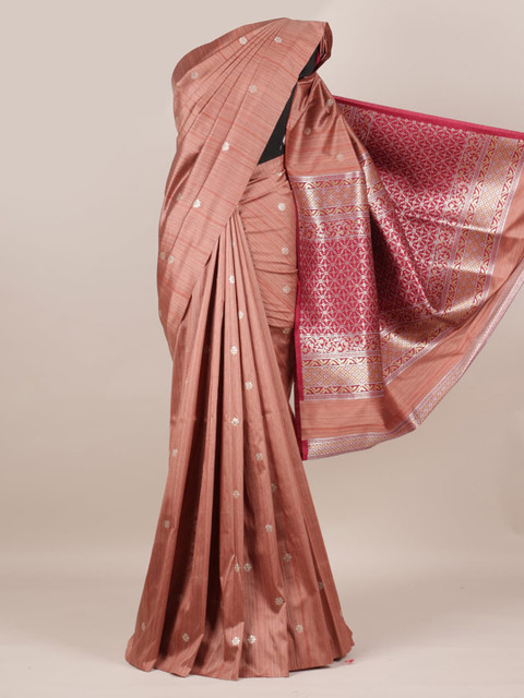 

Pothys Rust Woven Design Pure Silk Saree