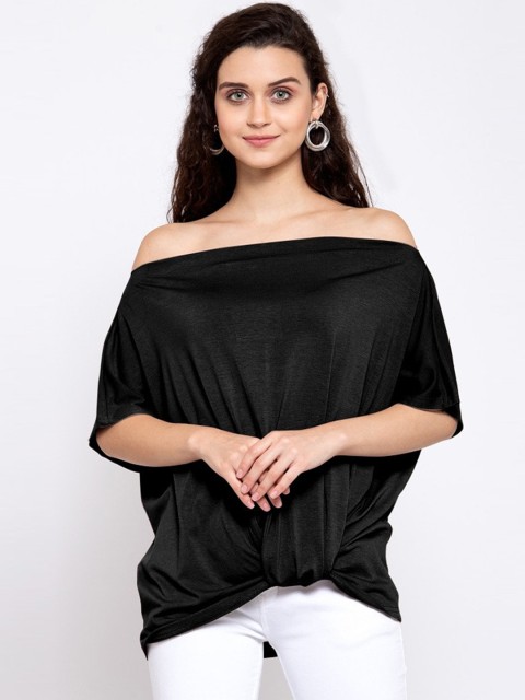 

iki chic Black Off-Shoulder Bardot Top